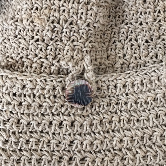 Handmade Hemp Backpack Drawstring Bag - Picture 2 of 3